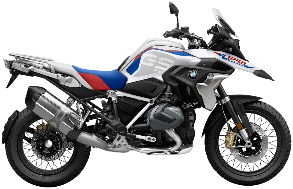 BMW R 1250 GS preparada para viajar, disponible en arriendo